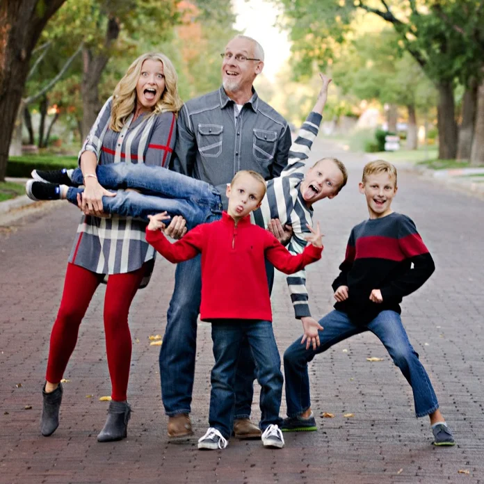 jandJ client with family, staying active together
